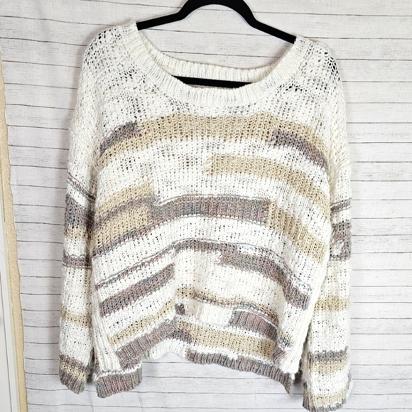 LUSH OVERSIZED WOOL CHUNKY SWEATER, SZ MEDIUM - Picture 1 of 8